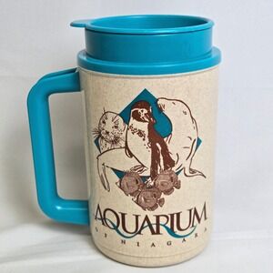 Whirley Aquarium of Niagara Thermo Insulated Travel Mug Travel Souvenir Gift Vtg